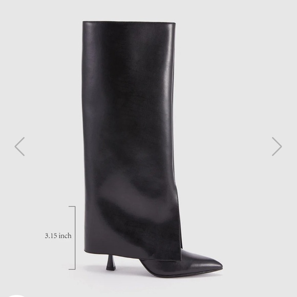 Urban revivo faux leather black boots US9.5 - Picture 3 of 4